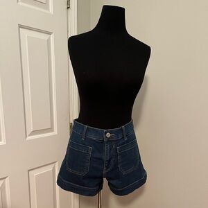 Express Dark Blue Jean Shorts Size 6